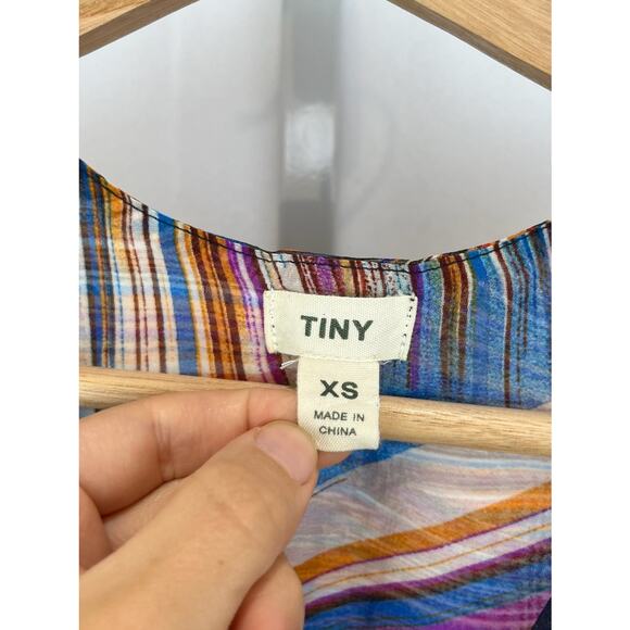 TINY XS Anthropologie Shoreline Sunburst Tunic Top Sleeveless Hi Low Multicolor - Picture 4 of 8